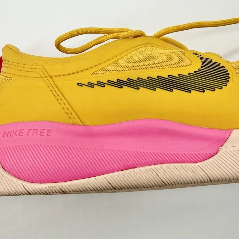 NIKE SB NYJAH Free 2 Sneaker Shoes Mens 12 Yellow Pollen Pink Lace-Up CU9220-700